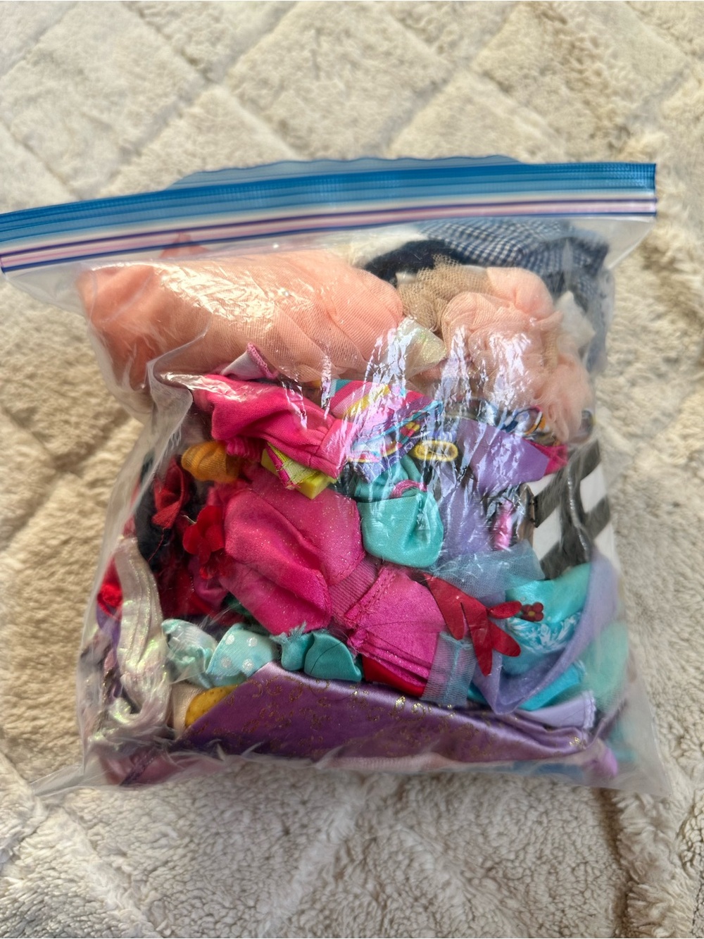 Barbie | Gallon zip Lock Bag Of Barbie & Ken Clothes and accessories